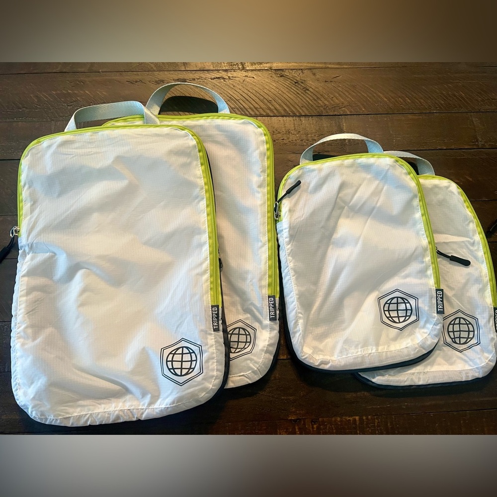Tripp NYC White and Yellow Packing Cubes